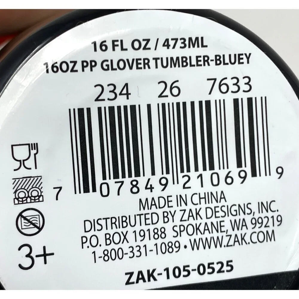 Target Zak Designs 16oz Glover Tumbler Bluey Tumbler Halloween Ages 3+